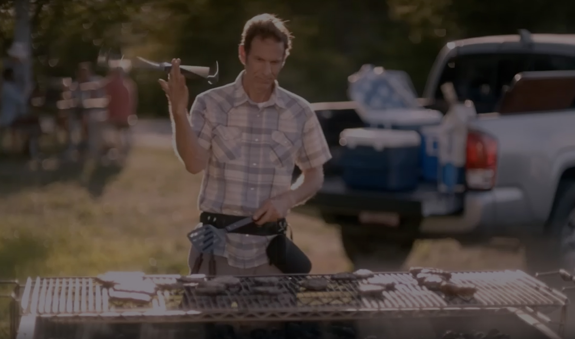 Guy Barbequing